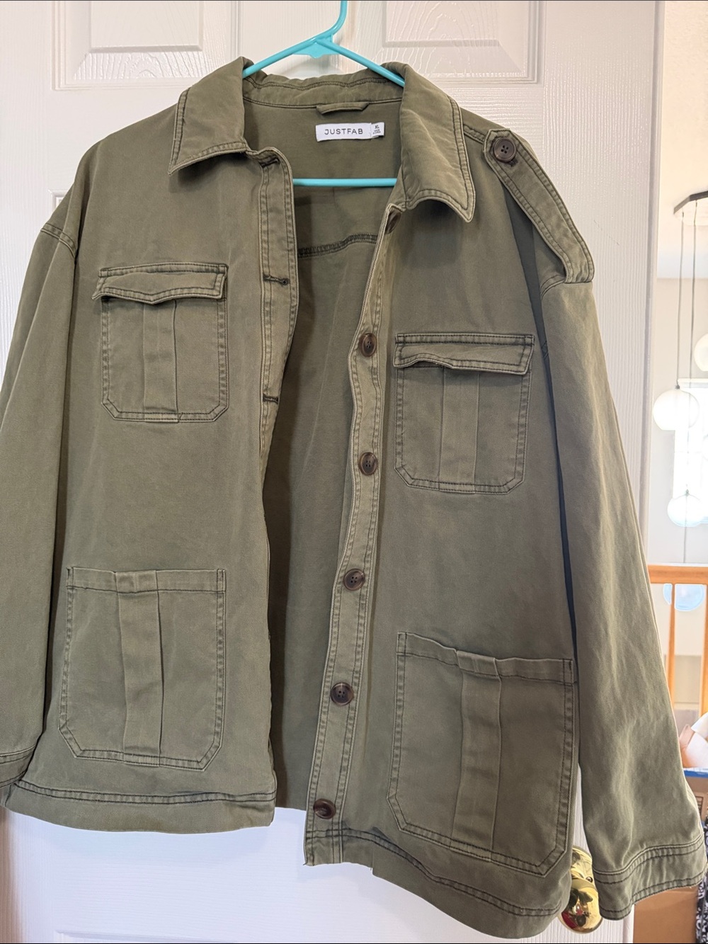 JustFab Olive Green Utility Field Jacket
